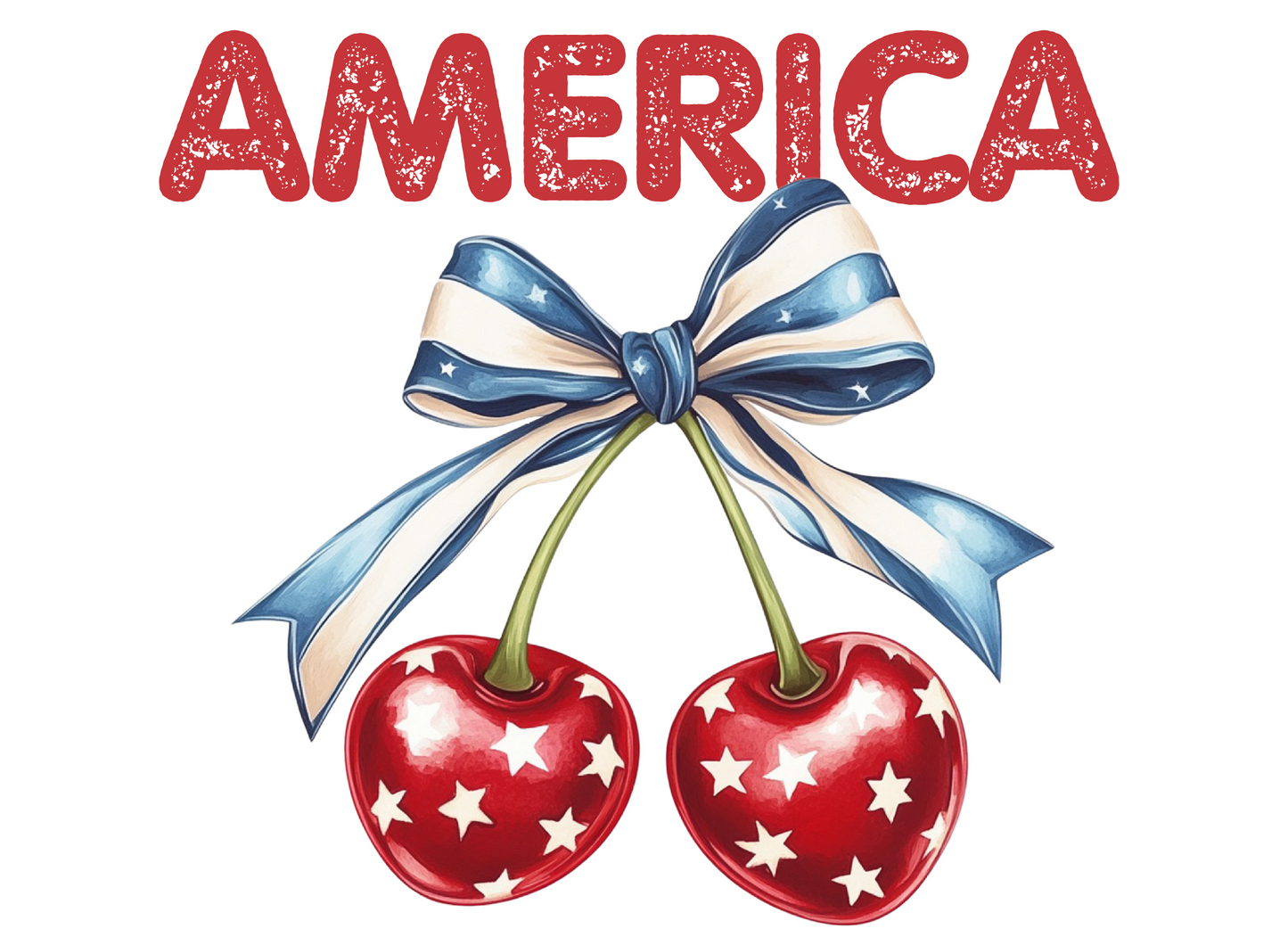 DTF Ready to Press - America Cherry