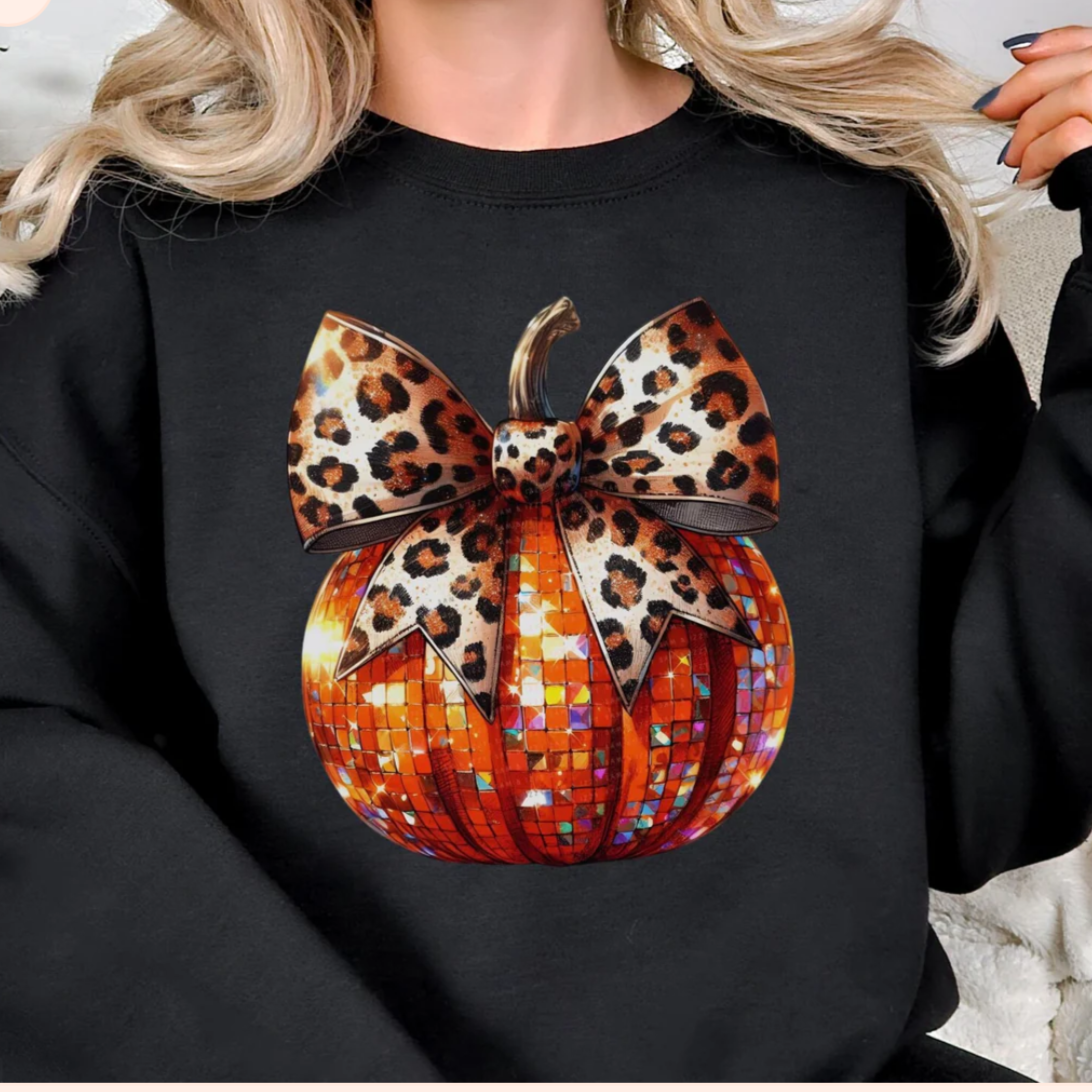 DISCO PUMPKIN HALLOWEEN RTS Glitter Clear Film Screen Print
