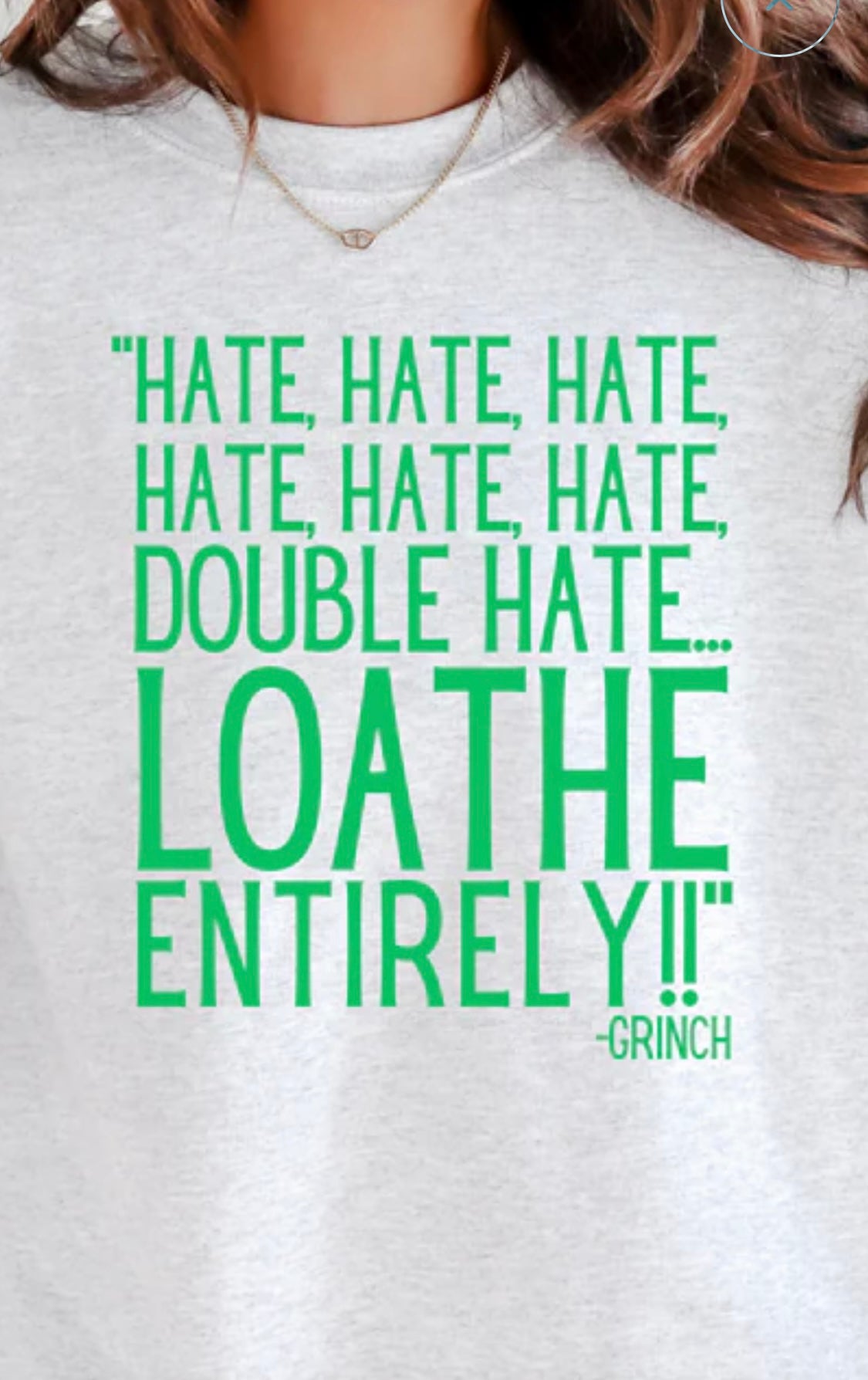 Single Color Screen Print - Hate Hate Hate .... Loathe - Grinch