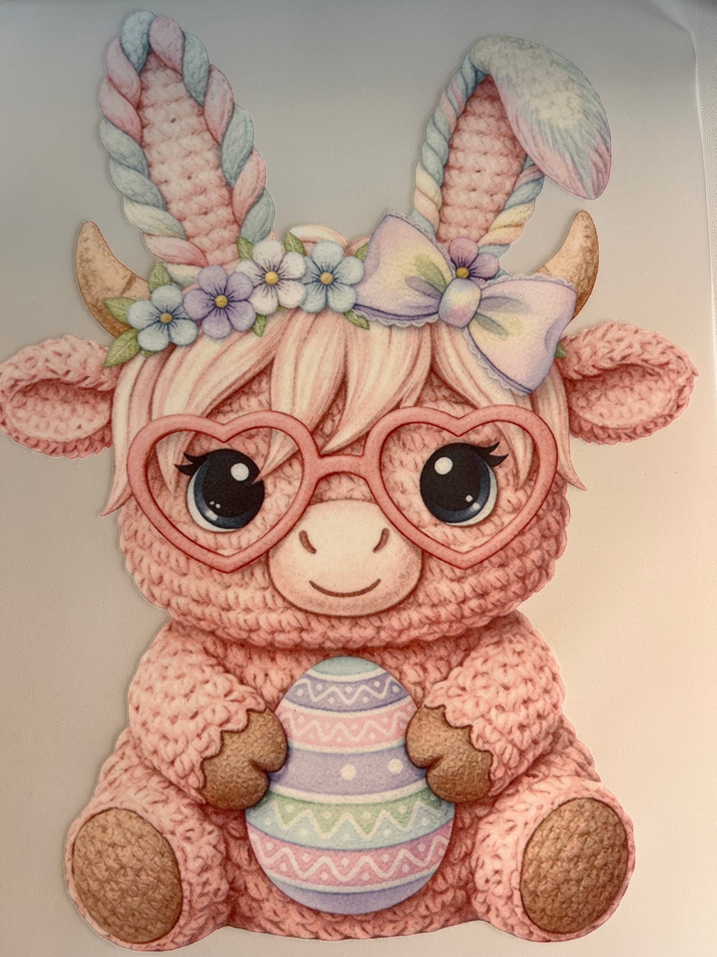Full Color Screen Print - Yarn Baby Cow