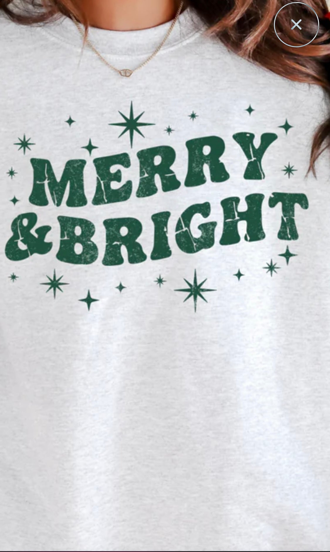 Single Color Screen Print - Merry & Bright (green)