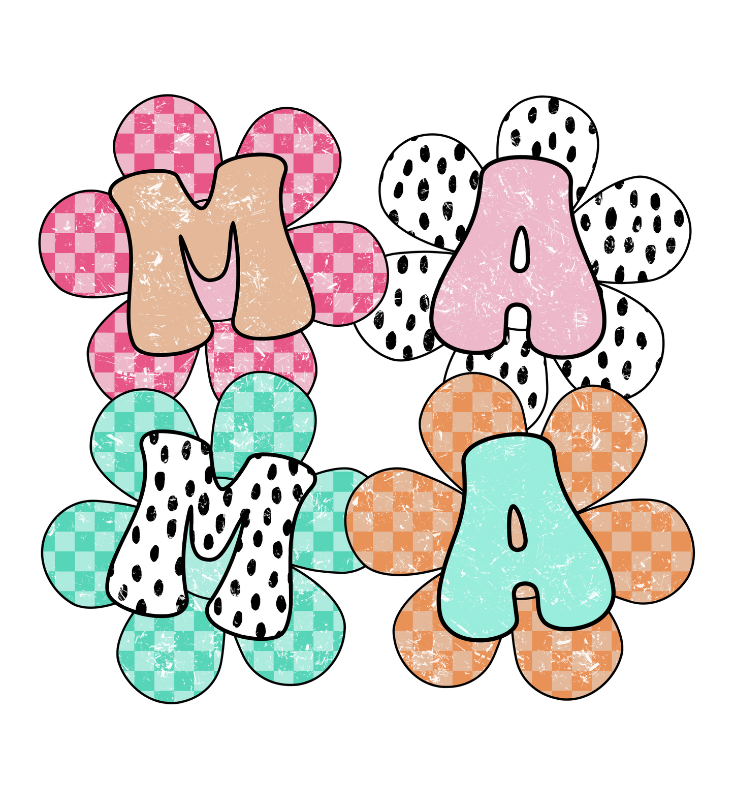 DTF Ready to Press - MAMA Daisy print