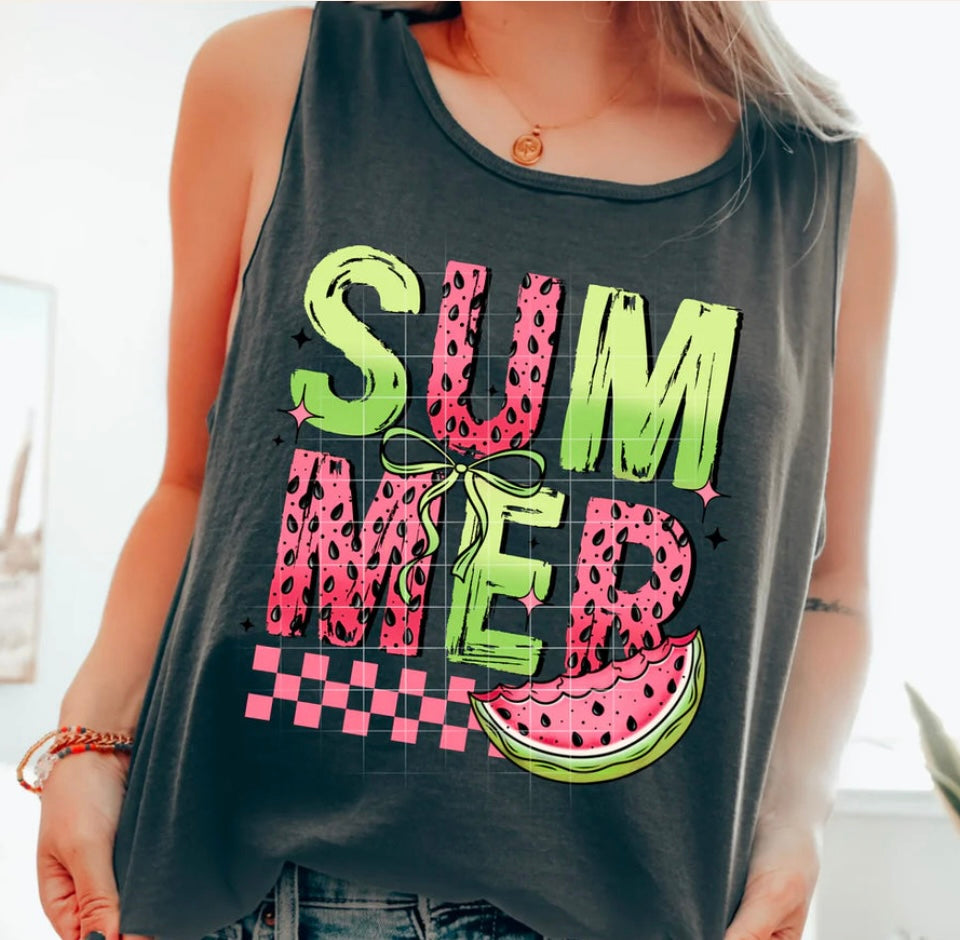 SUMMER WATERMELON RTS Glitter Clear Film Screen Print