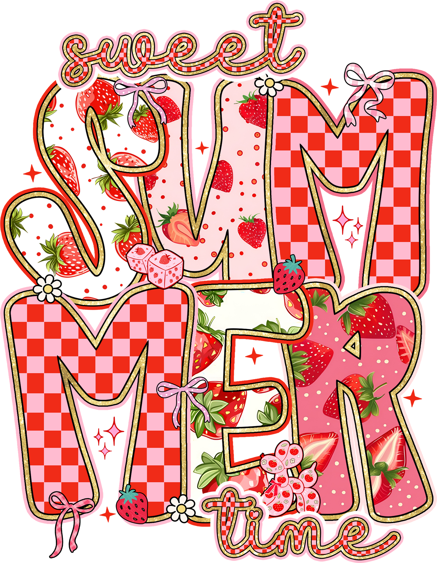Ready to Press DTF Print - Sweet Summer Time Strawberry