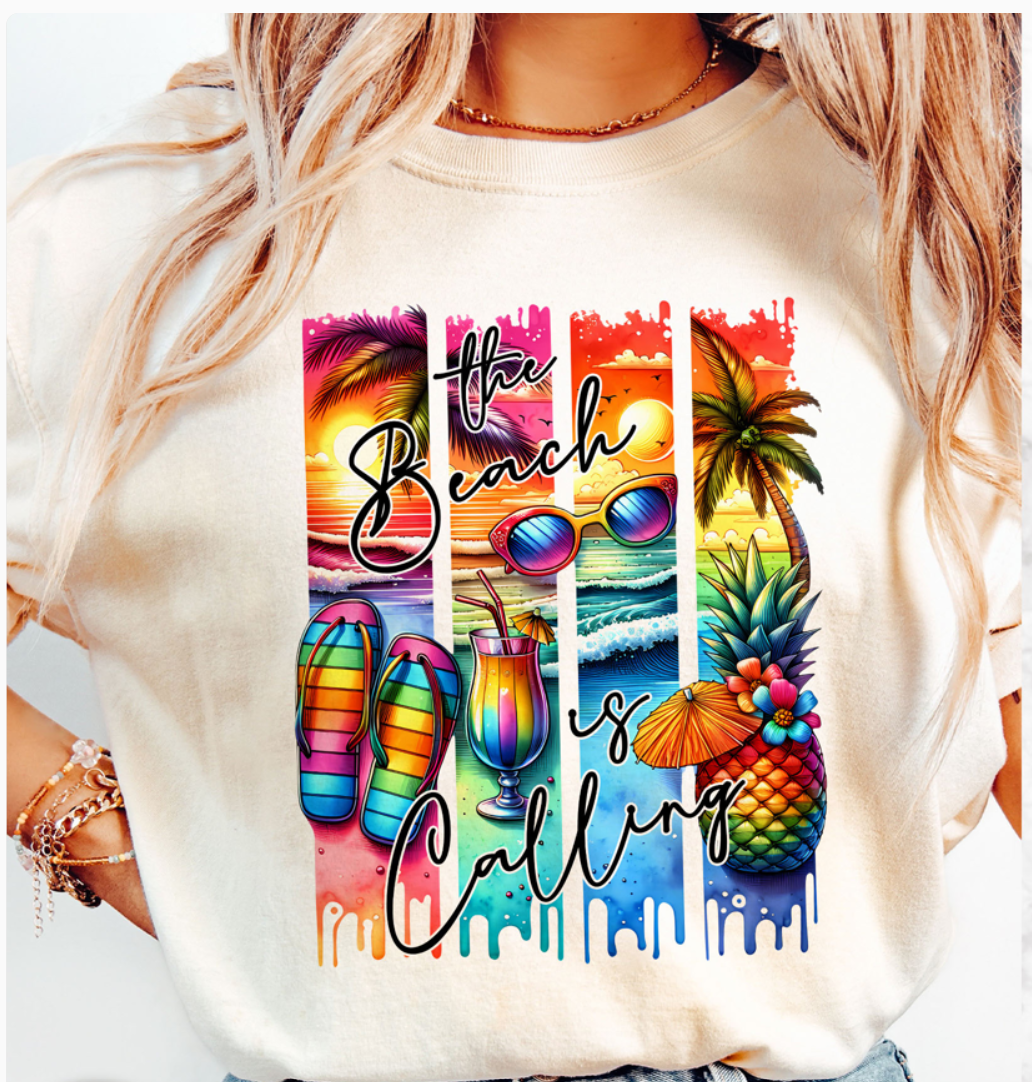 Ready to Press DTF Print - The Beach is Calling