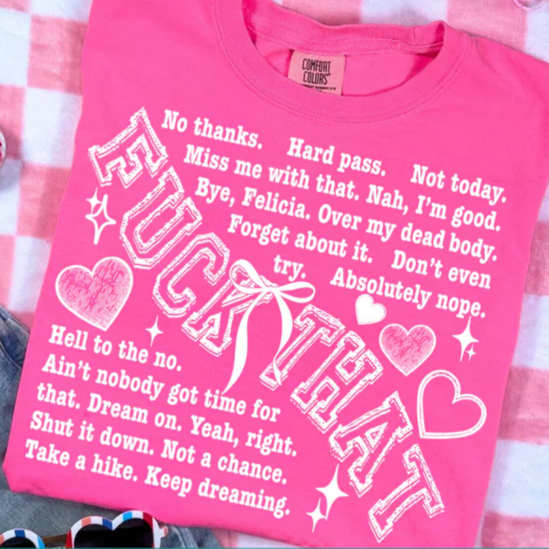 Single Color Screen Print - FUCK THAT