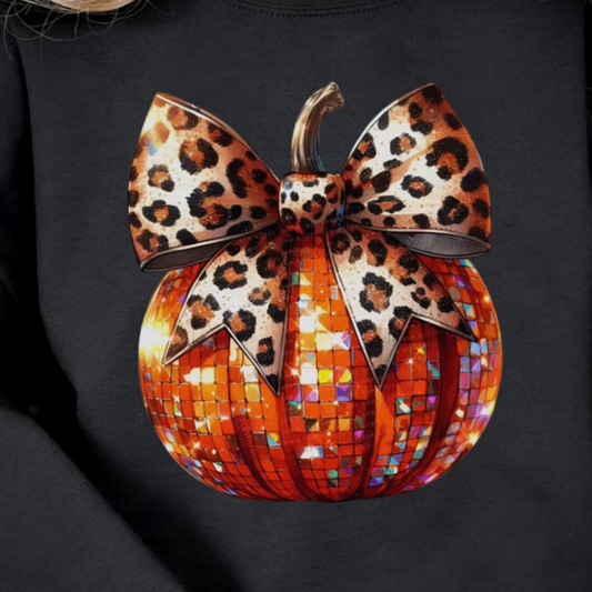 DISCO PUMPKIN HALLOWEEN RTS Glitter Clear Film Screen Print