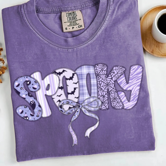 SPOOKY RTS Glitter Clear Film Screen Print