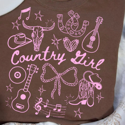 Single Color Screen Print - Country Girl