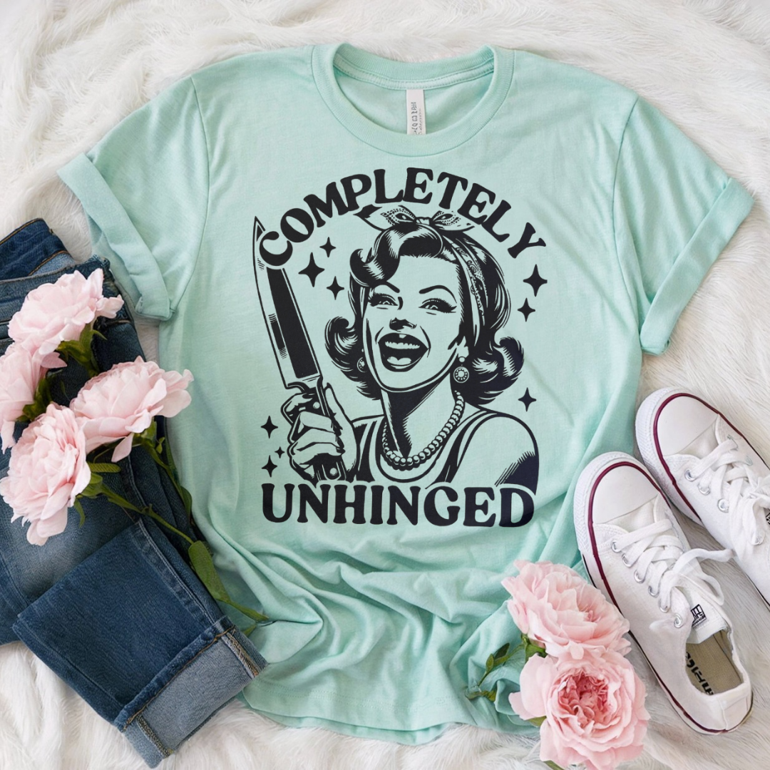 Single Color Screen Print - Completely Unhinged