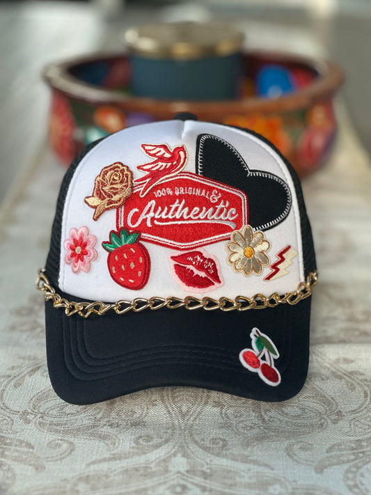 100% Original & Authentic - Snapback Foam Trucker Hat - Black/White