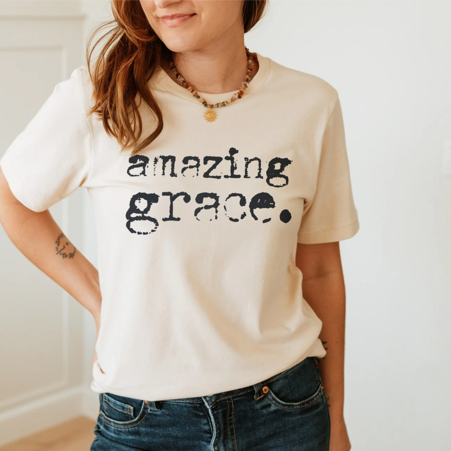 Single Color Screen Print - amazing grace.