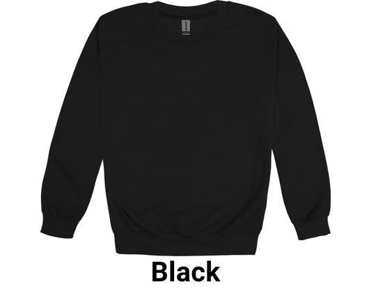 Black Gildan Unisex Heavy Blend™ 50/50 Fleece Crew