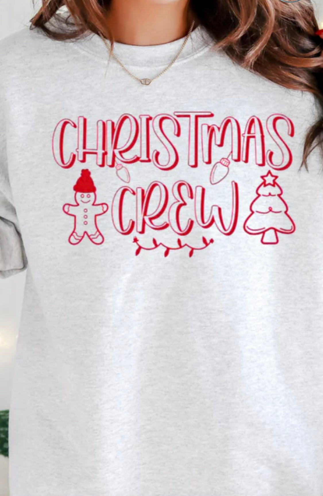 Single Color Screen Print - Christmas Crew (red)