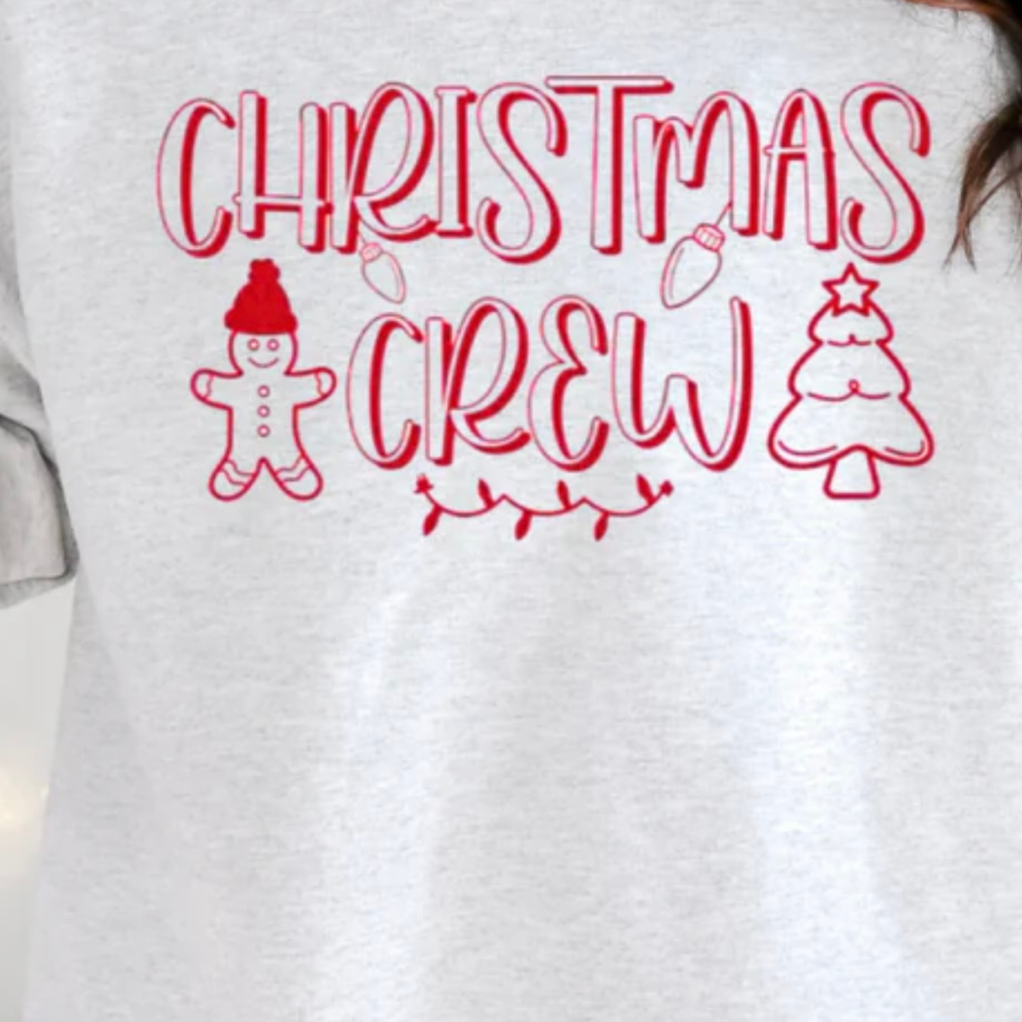 Single Color Screen Print - Christmas Crew (red)