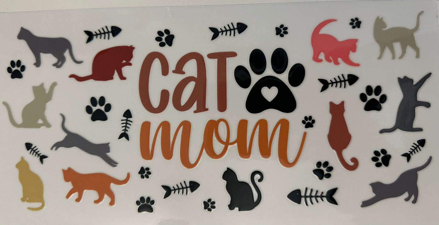 UV DTF Wrap 16 0z  - Cat Mom