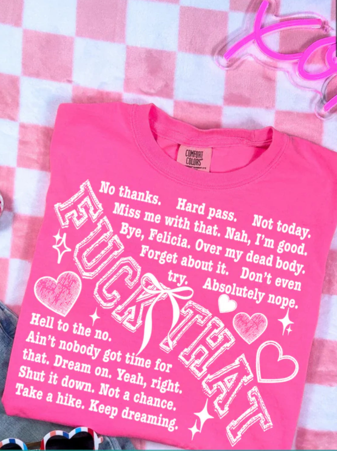 Single Color Screen Print - FUCK THAT