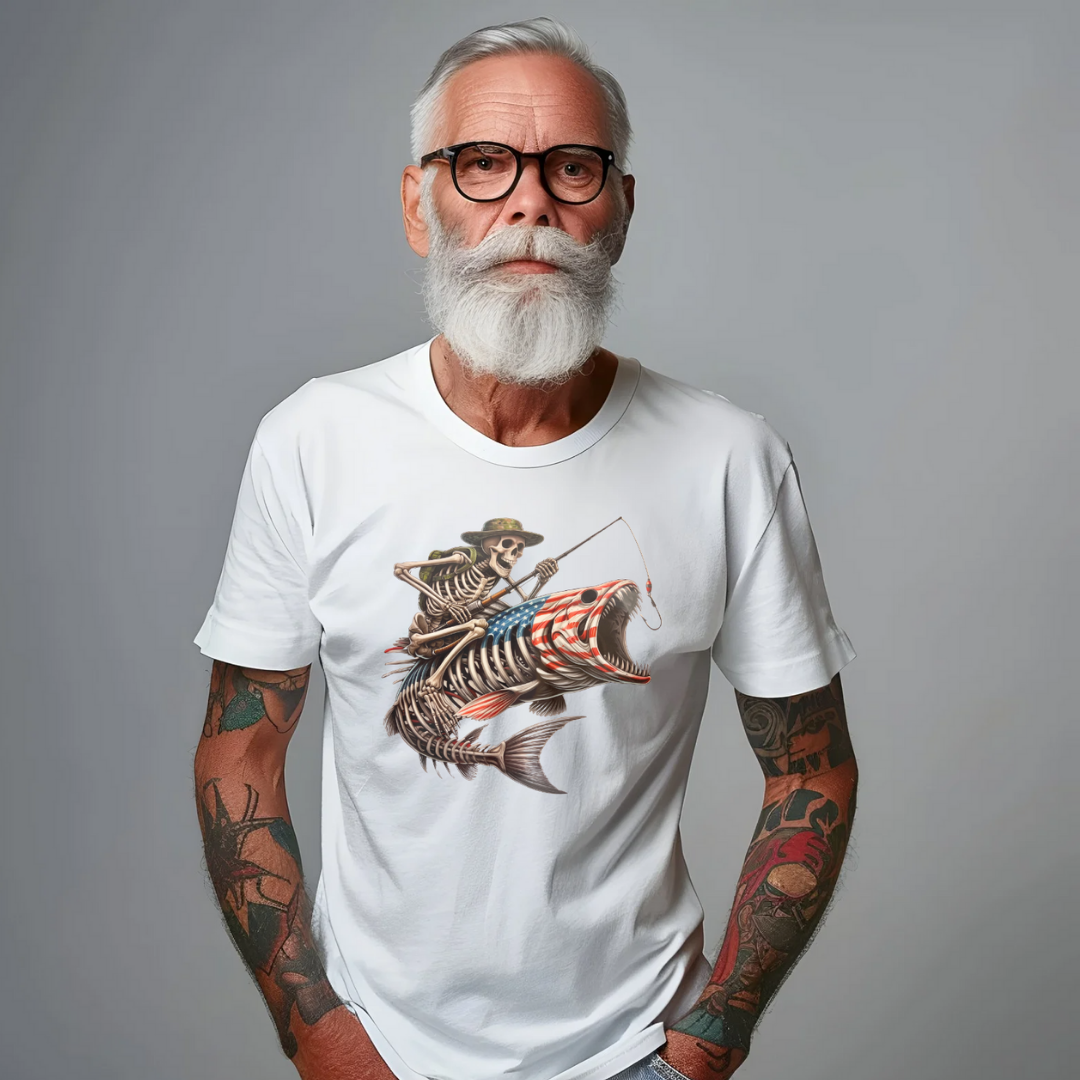 Full Color Screen Print - The Fisherman and his Fish