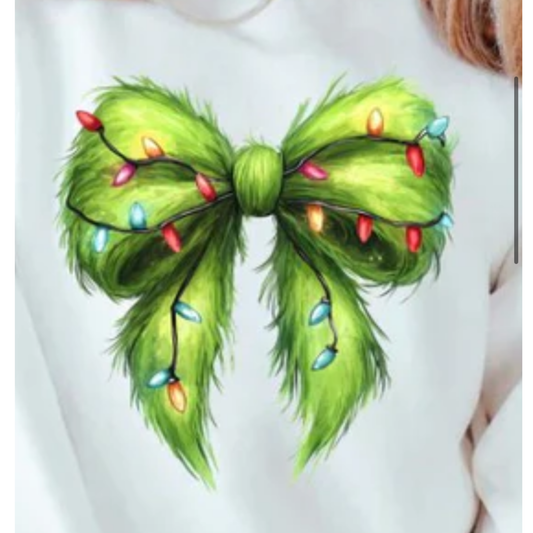 G Bow RTS Glitter Clear Film Screen Print