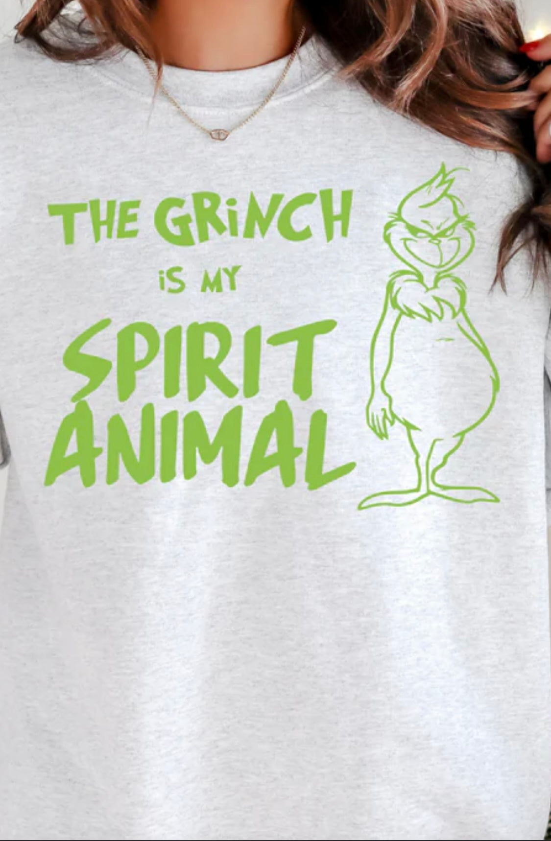 Single Color Screen Print - The Grinch is my Spirit Animal