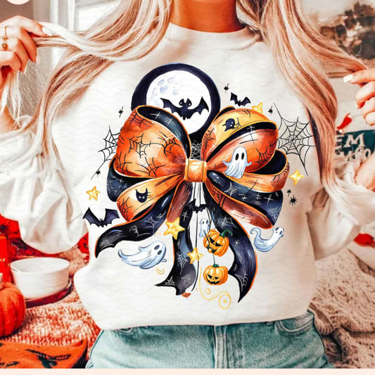 HALLOWEEN BOW RTS Glitter Clear Film Screen Print