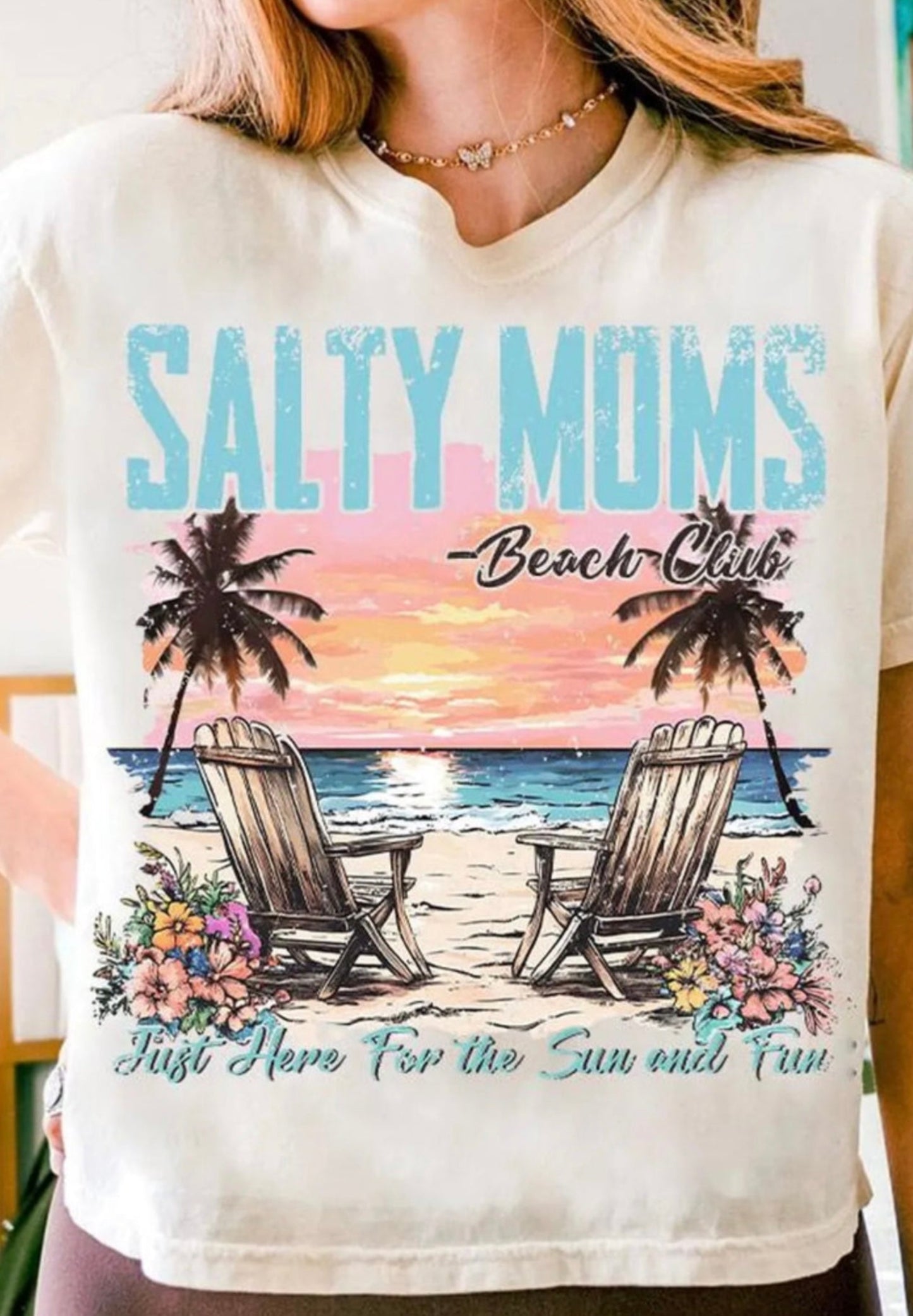 SALTY MOMS CLUB RTS Glitter Clear Film Screen Print