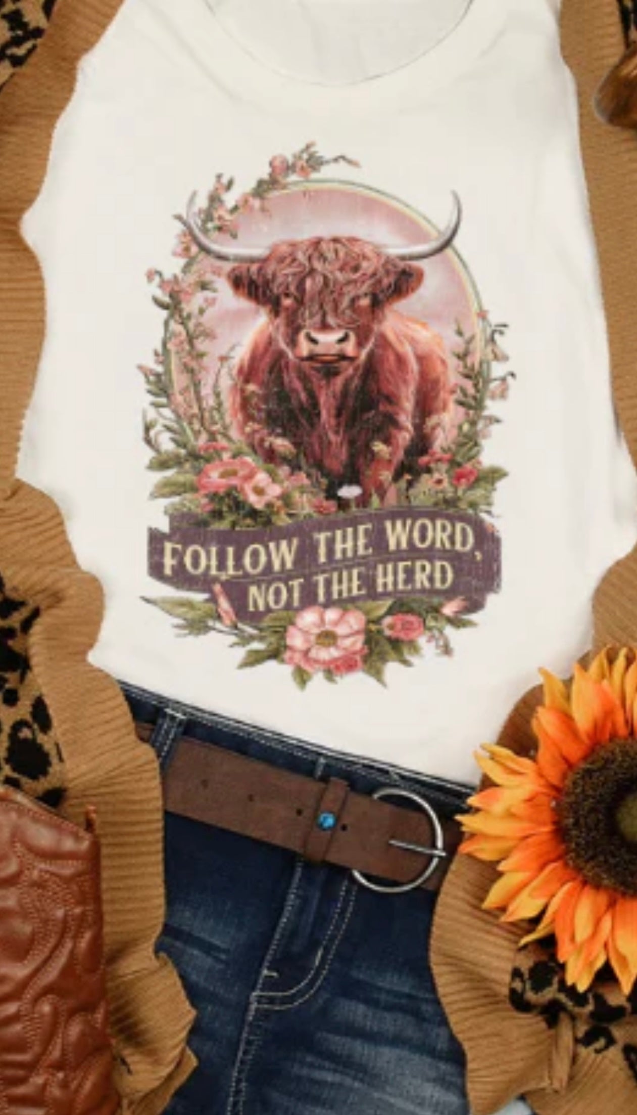 Full Color Screen Print - Follow the Word not the Herd
