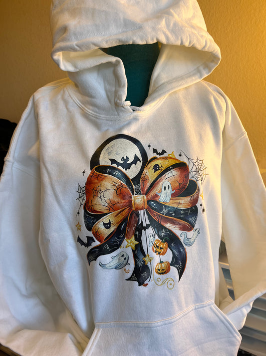 Halloween Bow RTS - Size Large Unisex Heavy Blend™ 50/50 Fleece Hoodie