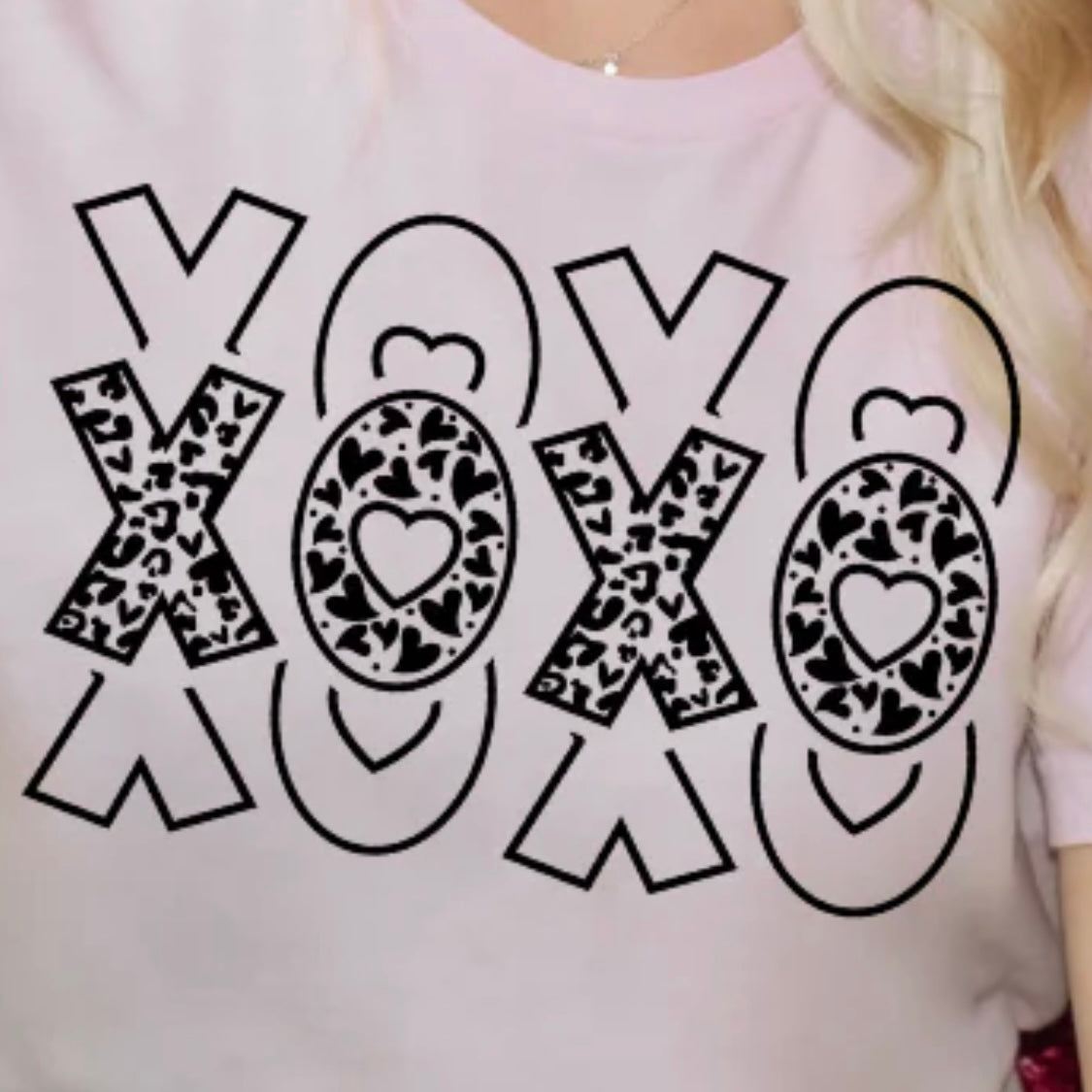 Single Color Screen Print - XOXO leopard