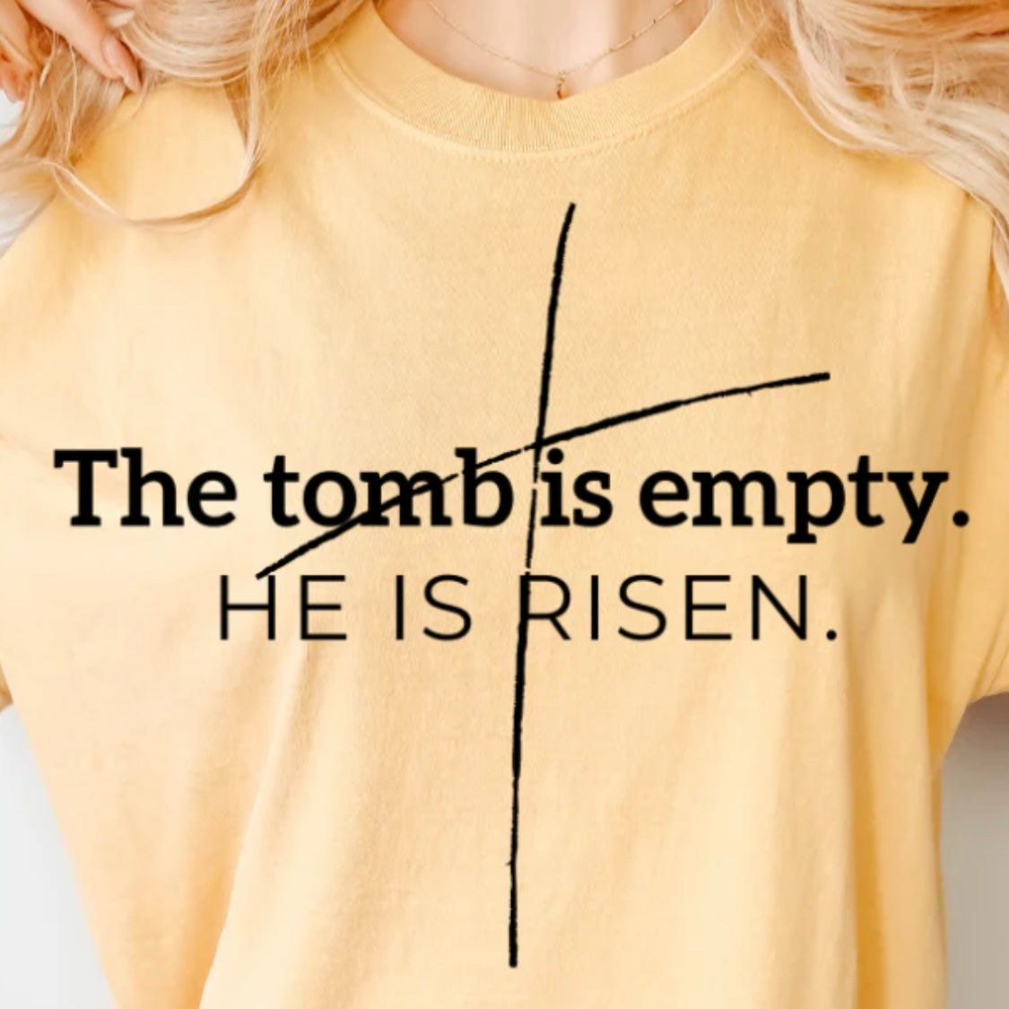 Single Color Screen Print - The Tomb is Empty HE IS RISEN