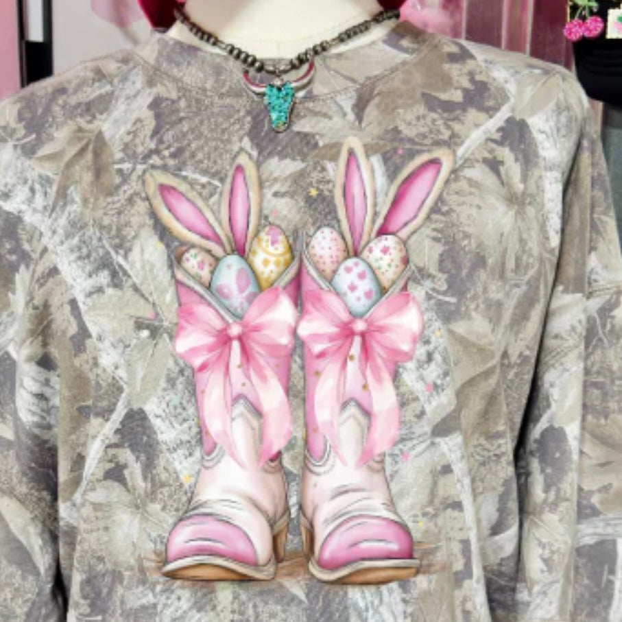 Easter Boots - Full Color Screen Print