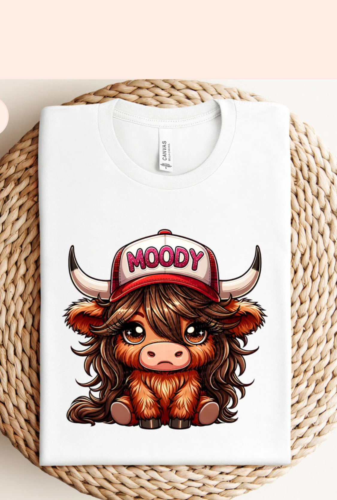 Moody Baby Cow RTS Glitter Clear Film Screen Print