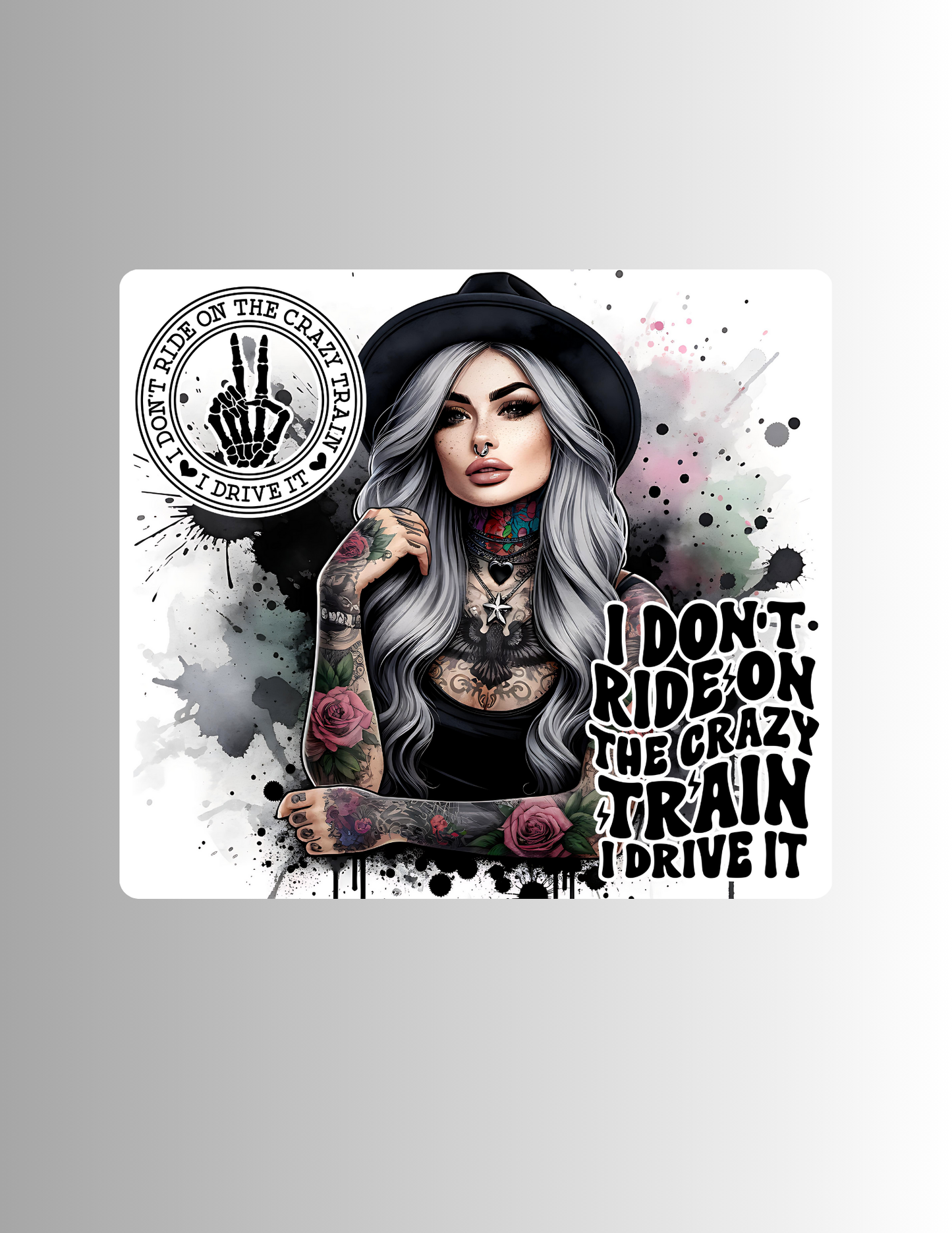 Mouse Pad - I don't ride on the crazy train, I drive it, Sassy Girl