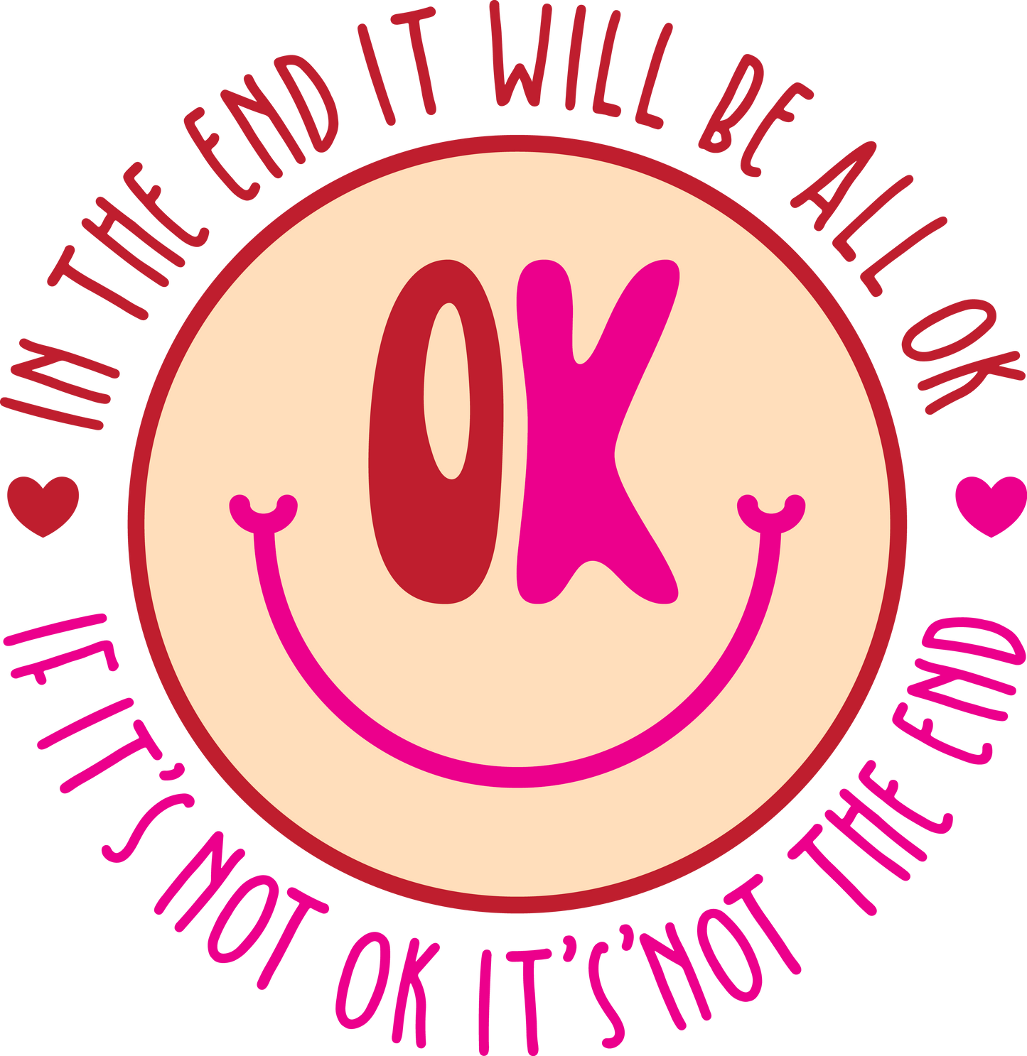 DTF Ready to Press - Ok Smiley Face