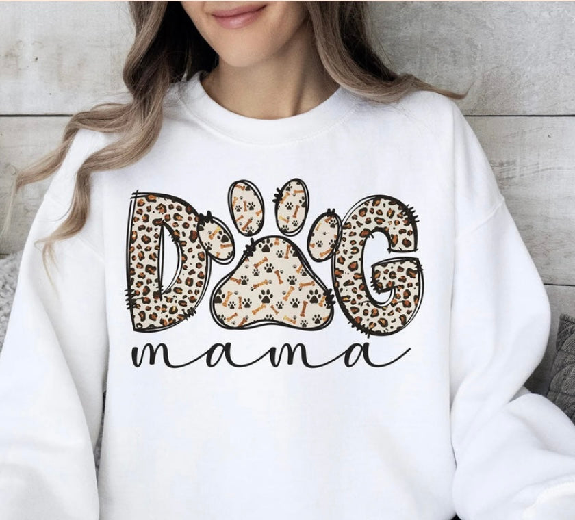 DOG MAM PAW PRINT RTS Glitter Clear Film Screen Print