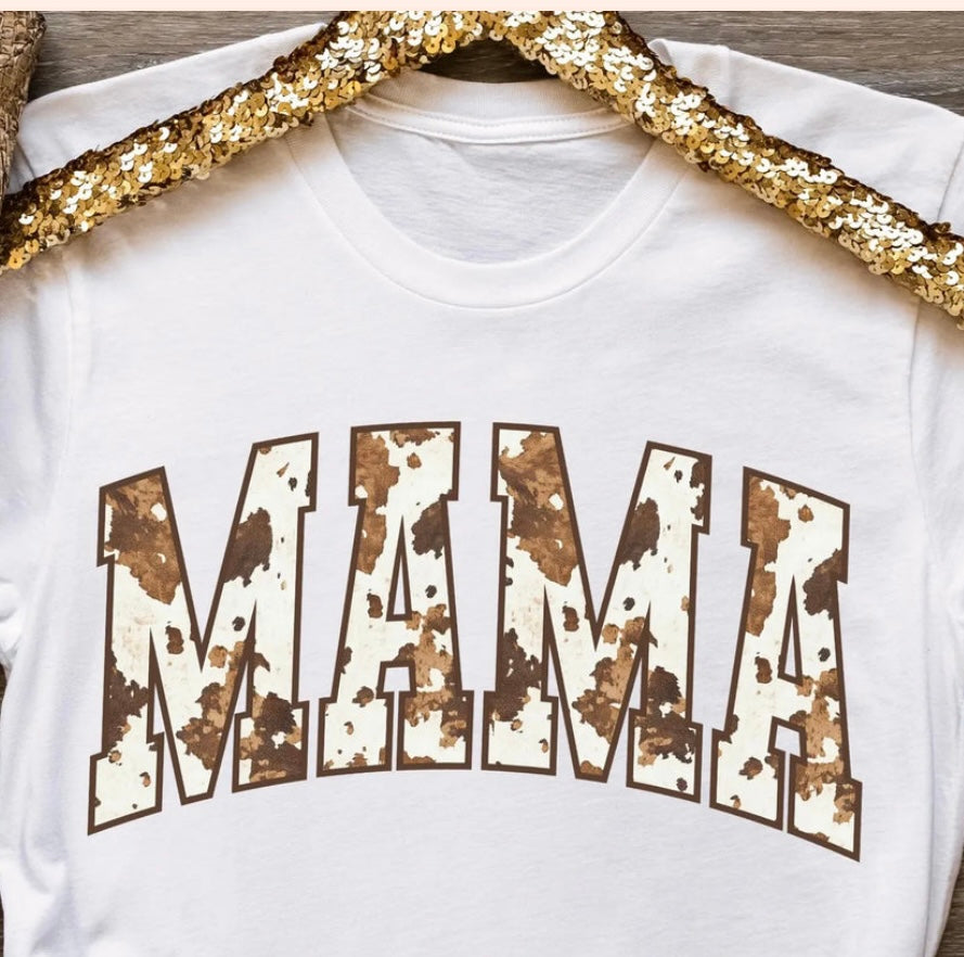 MAMA COW PRINT RTS Glitter Clear Film Screen Print