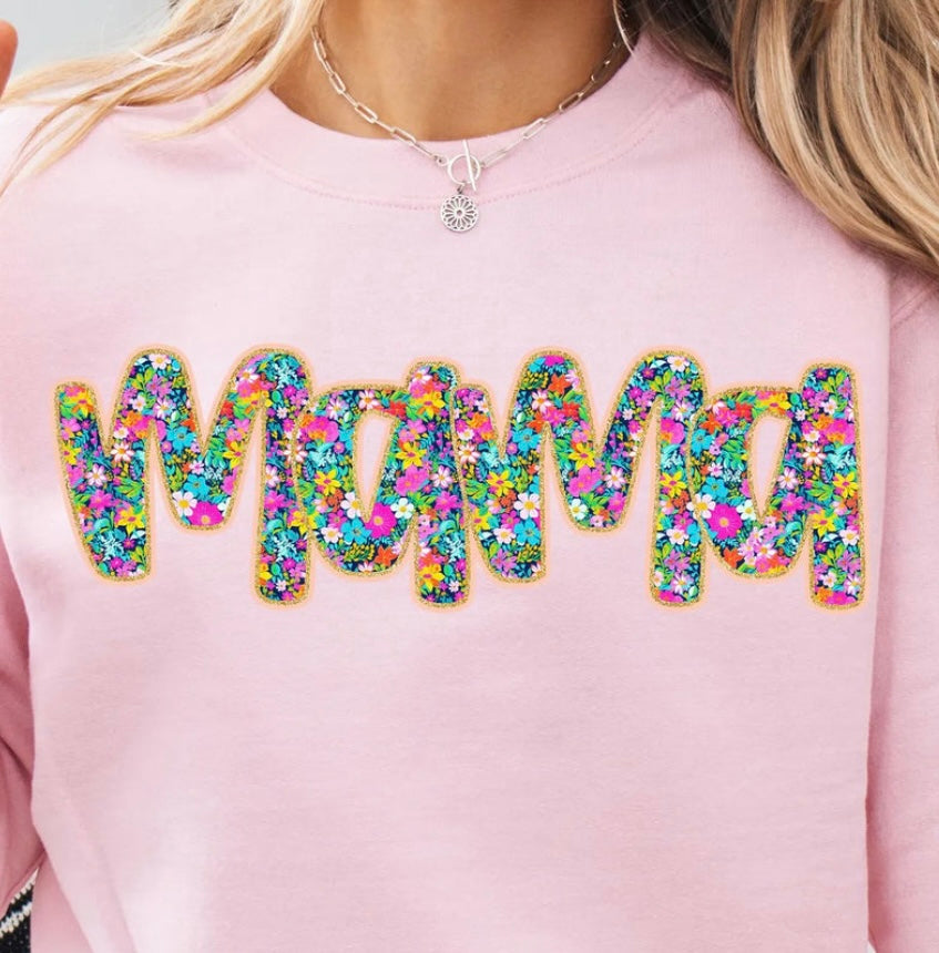 MAMA FLORAL RTS Glitter Clear Film Screen Print