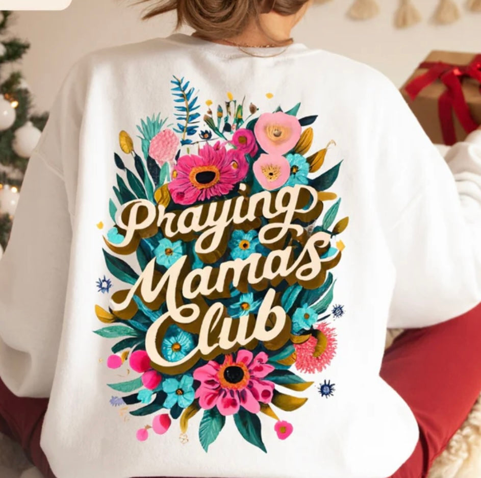 PRAYING MAMAS CLUB RTS Glitter Clear Film Screen Print