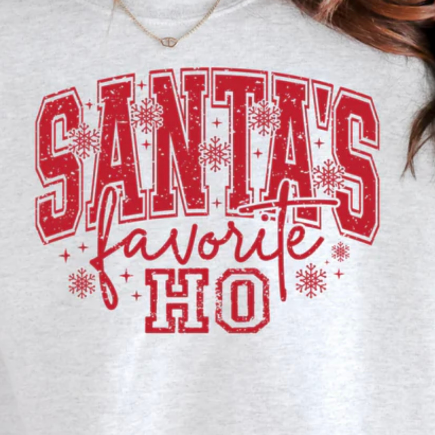 Single Color Screen Print - Santa's Favorite Ho
