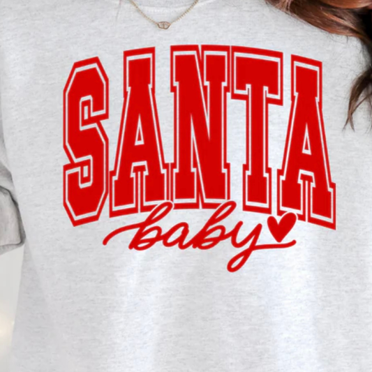 Single Color Screen Print - Santa Baby