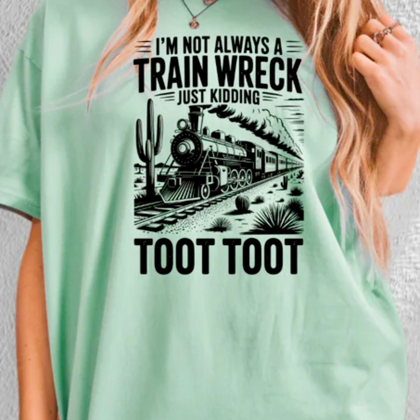 Single Color Screen Print - Train Wreck Toot Toot
