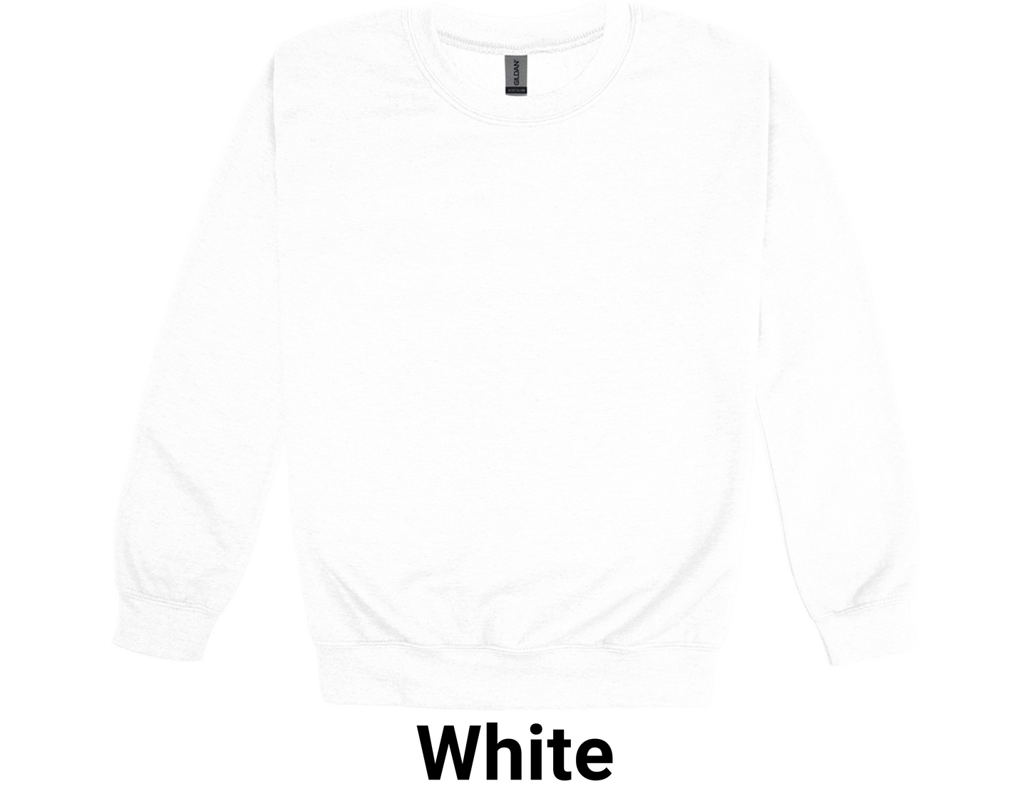 White Unisex Heavy Blend™ 50/50 Fleece Crew
