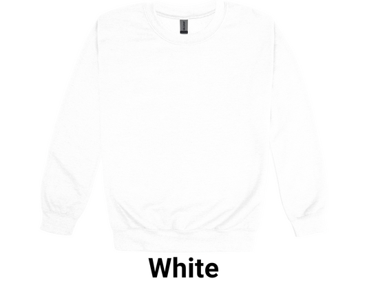 White Unisex Heavy Blend™ 50/50 Fleece Crew