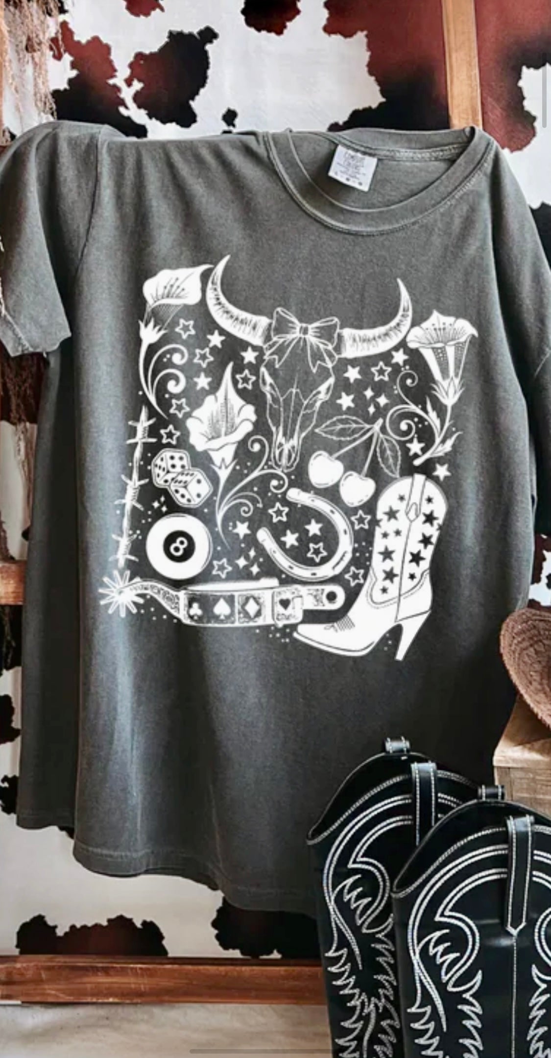 Single Color Screen Print - Western Collage
