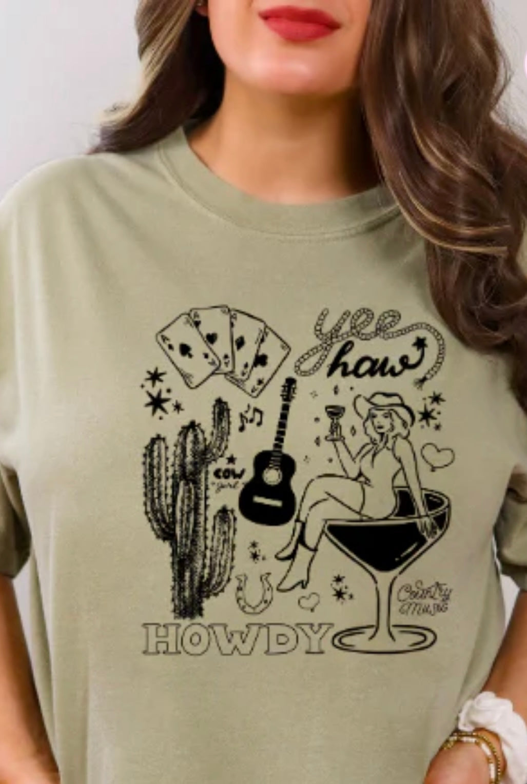 Single Color Screen Print - Yee Haw Howdy