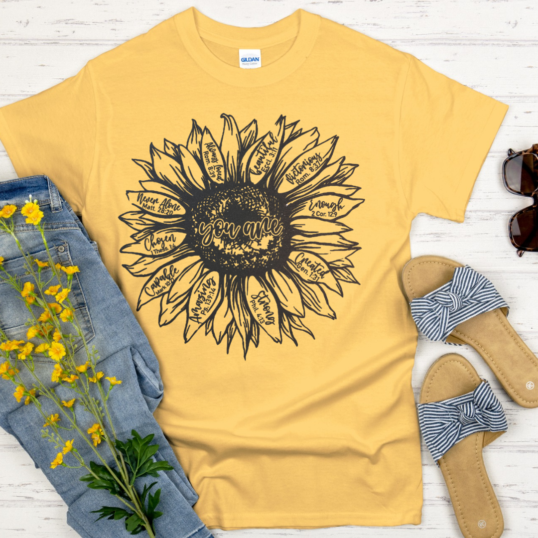 Single Color Screen Print - You Are... sunflower