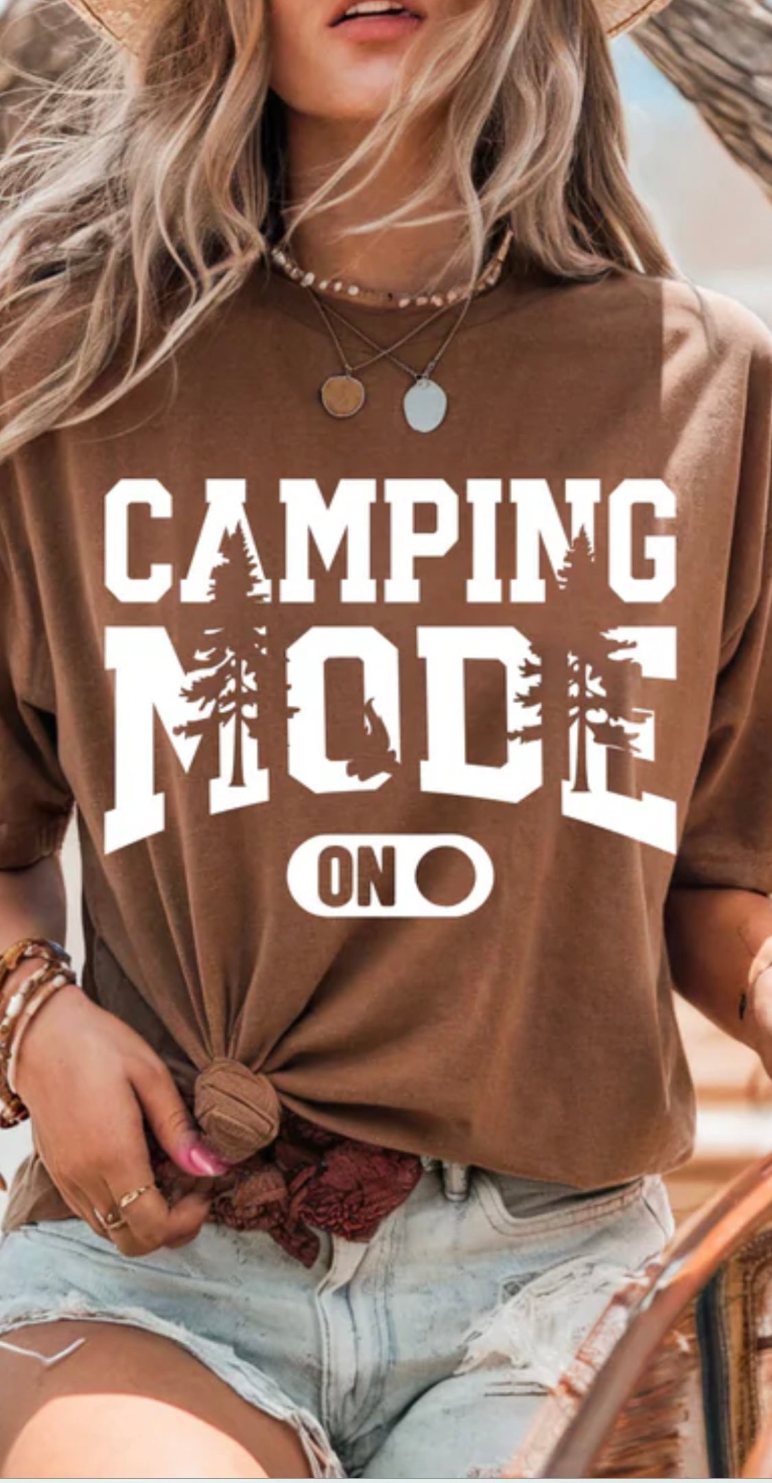 Single Color Screen Print- Camping Mode