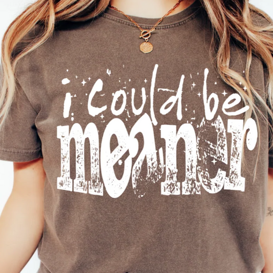 Single Color Screen Print - i could be meaner