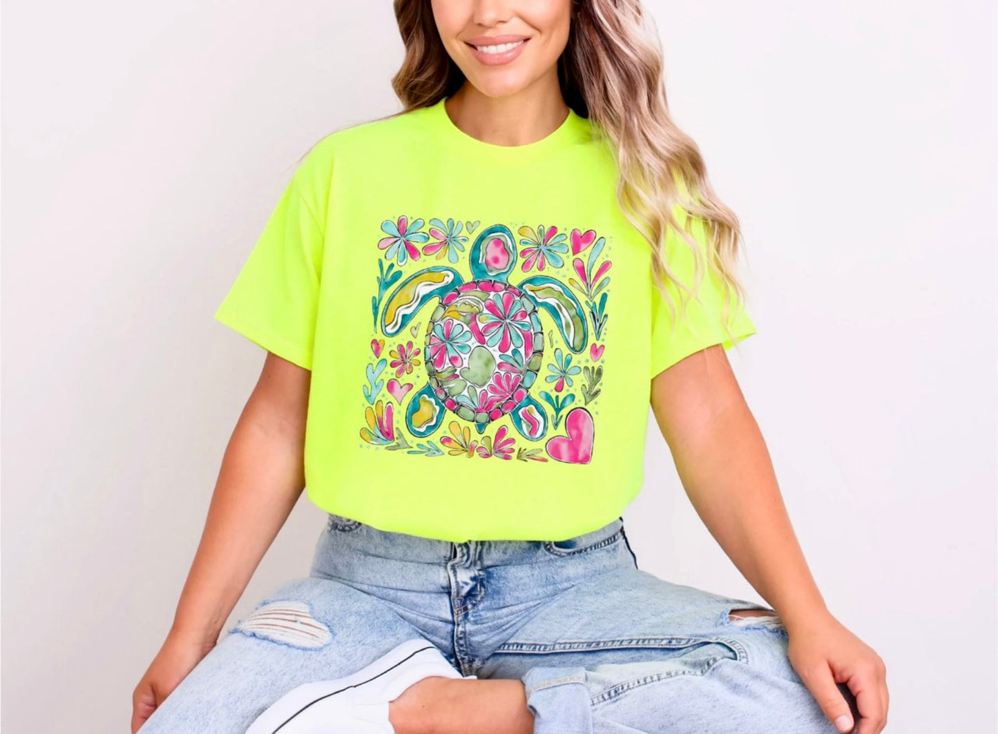 SEA TURTLE RTS Glitter Clear Film Screen Print