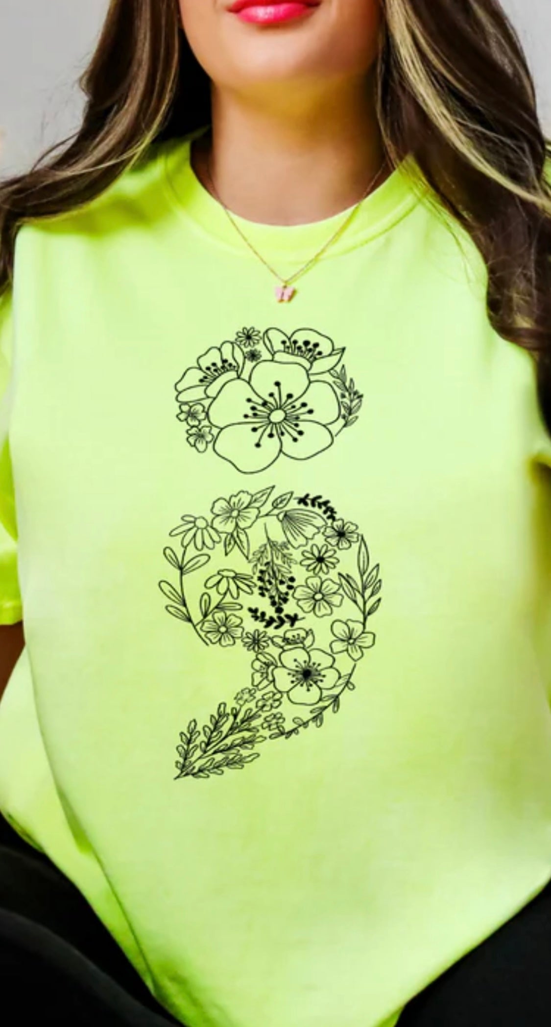 Single Color Screen Print - Semi colon